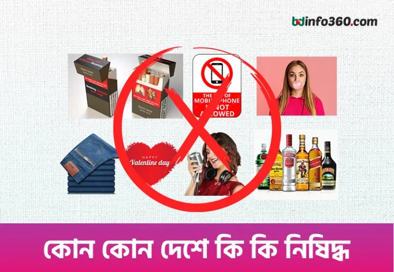 Prohibited in some countries: কোন কোন দেশে কি কি নিষিদ্ধ