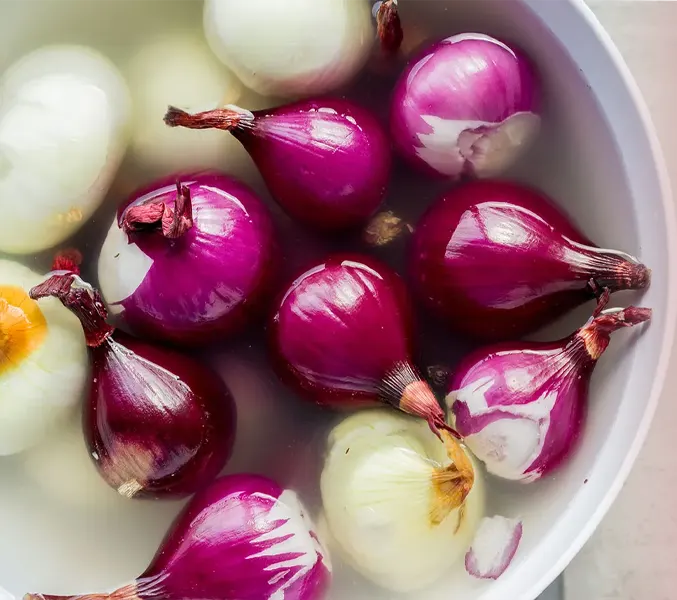 Onion in water