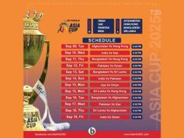 Asia cup t20 fixture 2025