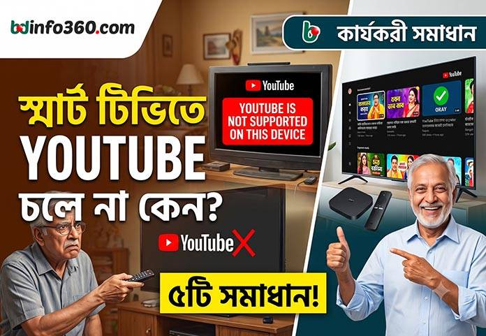 Fix YouTube Not Supported Fix YouTube not supported on Smart TV Bangla